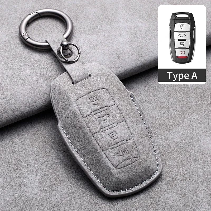 

Leather Car Key Case Protector Cover for Great Wall Haval/Hover H6 H7 H8 H4 H9 F5 F7 H2S H3 H5 M6 Dargo B07 A07 Key Keychain