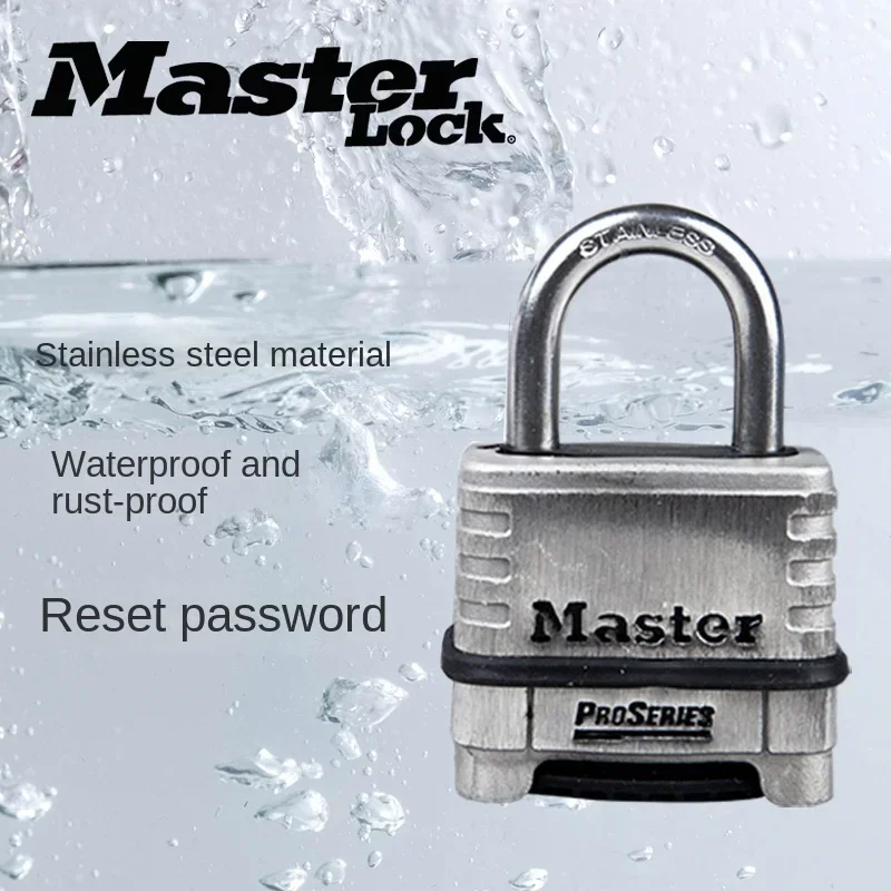 Master Lock 1174 stainless steel anti-theft waterproof password padlock home dormitory outdoor password lock