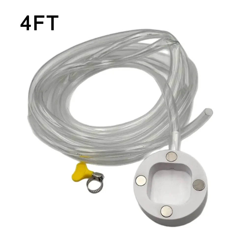 Magnetic Drain Adapter Kit With See-Through PVC Condensate Hose For Window Air Conditioners 4ft 6ft 12ft Weather Resistant