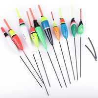 10Pcs Fishing Floats Set Mix Size Color Fir Float Buoy Bobber For Fishing Accessories Fishing Gear Tackle