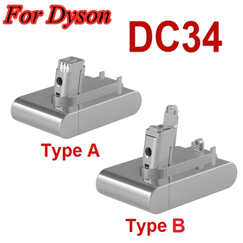 Vacuum Cleaner  Battery For Dyson DC34 Type A/B 2200mAh 3000mAh 3500mAh  DC31 DC34 DC35 DC44 DC45 Replacement Li-ion Battery