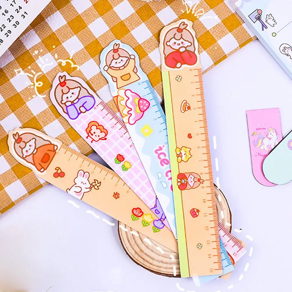 Cute Cartoon Animal Soft Ruler Student Measurement Tool Office Easy School Break Not To Styles Stationery Various Flexibili V4H3