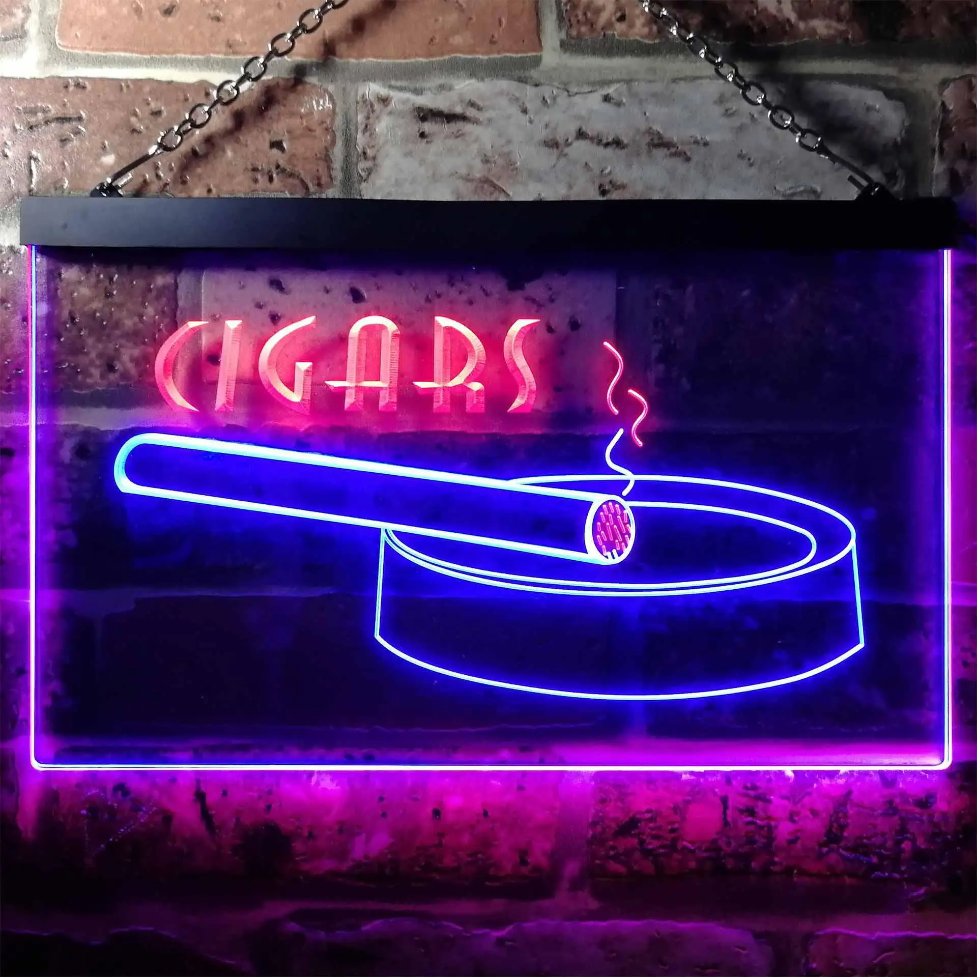 Cigars Holder VIP Room Lover Gifts Dual Color Led Neon Sign st6-i0715