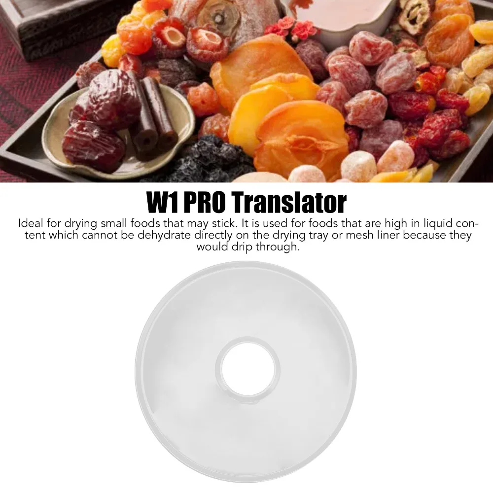 Silicone Food Dehydrator Sheet Transparent Green Non Stick Fruit Drying Sheet Center Hole Food Safe Dehydrator Water Tray