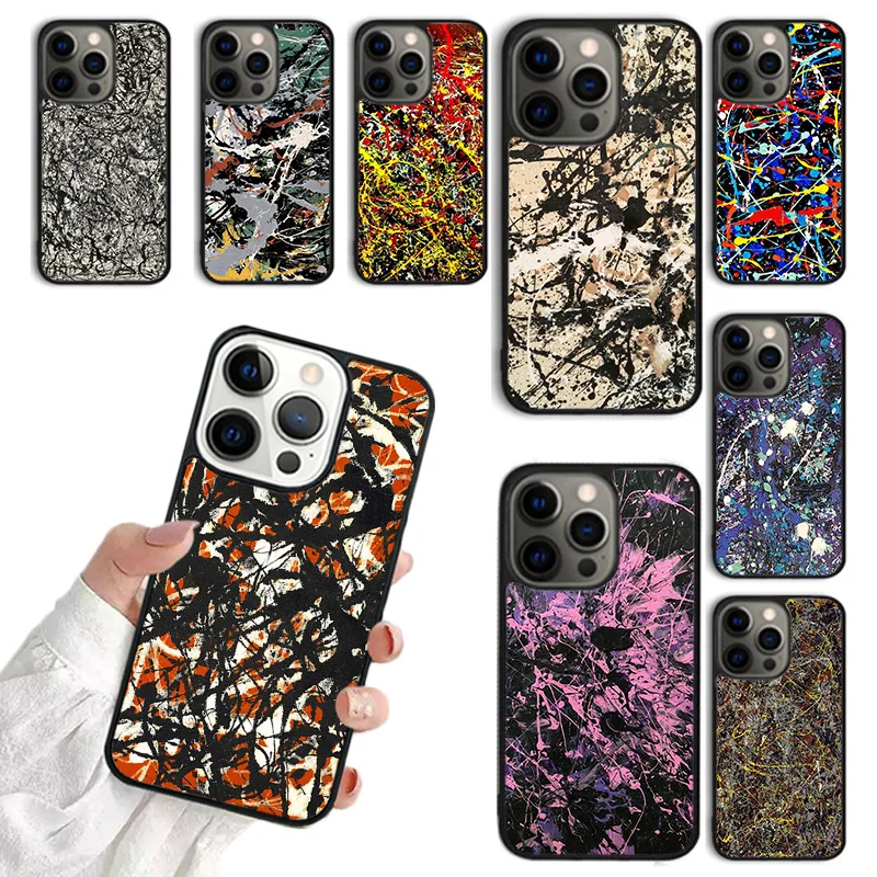 Jackson Pollock Free Form painting Phone Case for iPhone 16 15 14 12 13 mini PLUS XS XR 11 PRO MAX Fundas coque Cover