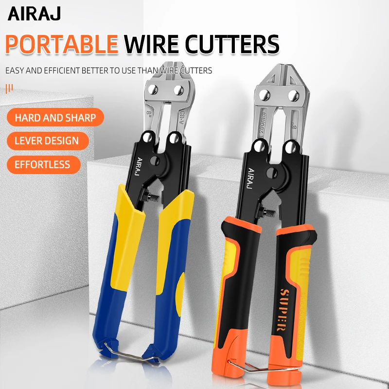 

AIRAJ Bolt Cutter 8" Chain Lock Cutter Heavy Duty Bolt Cutters Heavy Duty for Locks Screw Cutter Chain Link Fence Cutter