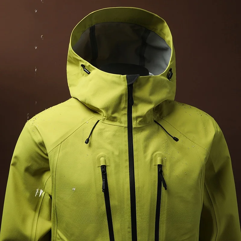 

Men's Outdoor Hardell Jaet Full Glue Windproof Waterproof Hiking Climbing Faionable Polyester Spring Season Long Sve