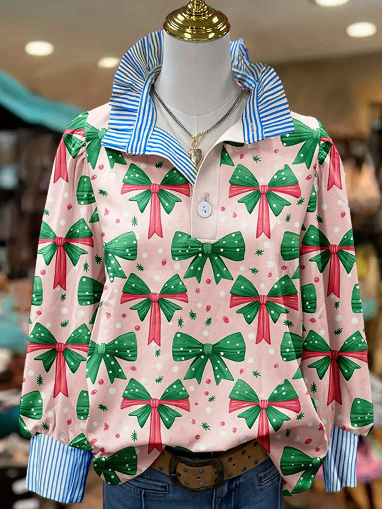 

2026 New Christmas Women's Top Spring and Autumn Winter Casual elegance, showcasing a youthful vibe