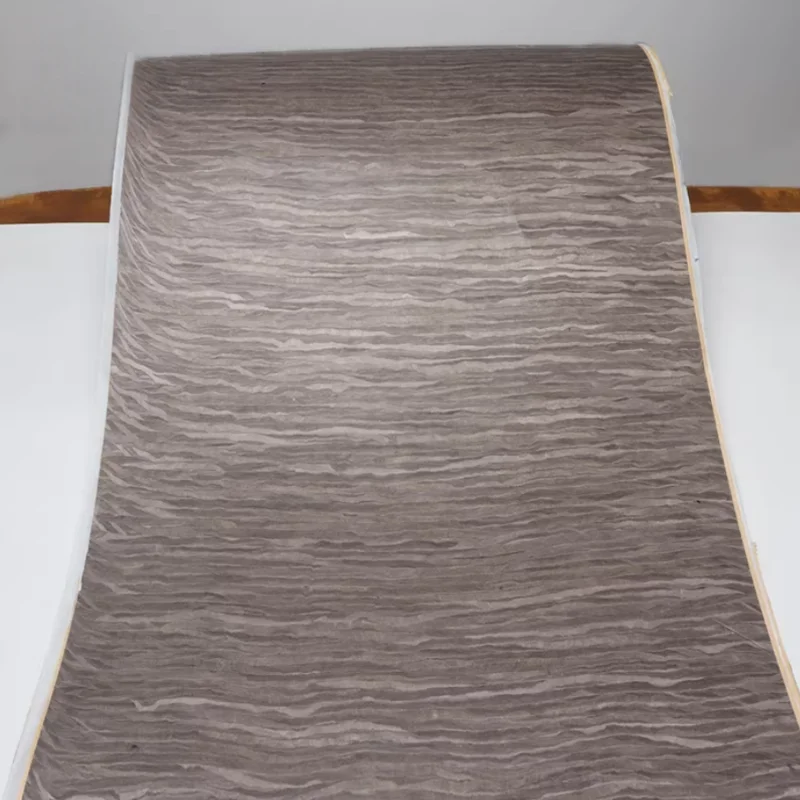 0.5mm Tech Grey Flamed Maple Wood Veneer Sheets for Guitar Furniture Decor Feature Walls and DIY Projects Panels L:250X58cm