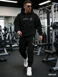 2026 Spring and autumn two-piece men's drawstring women's sports set hooded set quality comfortable casual pullover fashion