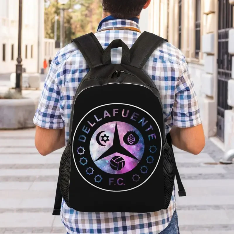 Mochilas de rapero español personalizadas con logotipo de delafuente para hombres y mujeres, bolsa de libros para estudiantes universitarios, se adapta a bolsas para portátiles de 15 pulgadas