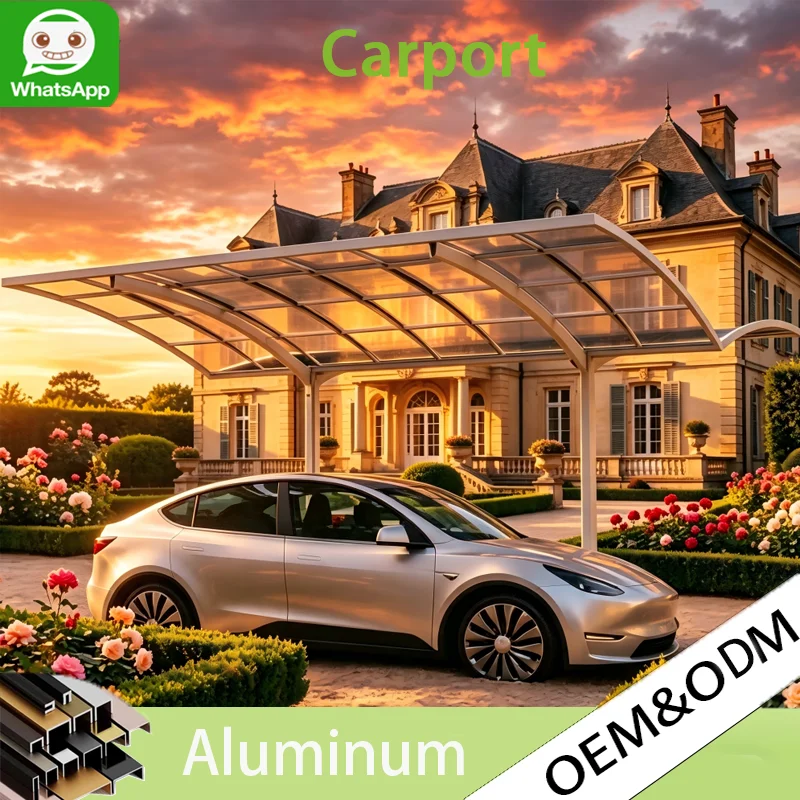Heavy Duty Aluminum Carport All Weather Outdoor Shelter, Windproof Snowproof Waterproof Aluminum Rain Canopy for Vehicles
