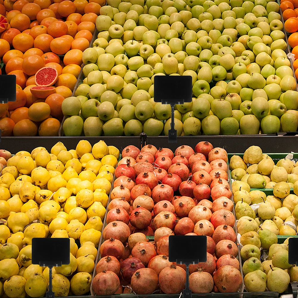 

4 pcs Price Tag Erasable Label For Supermarket Display Food Sign Holder Name Clip Wine Stand Desk Sign Stand Practical Display