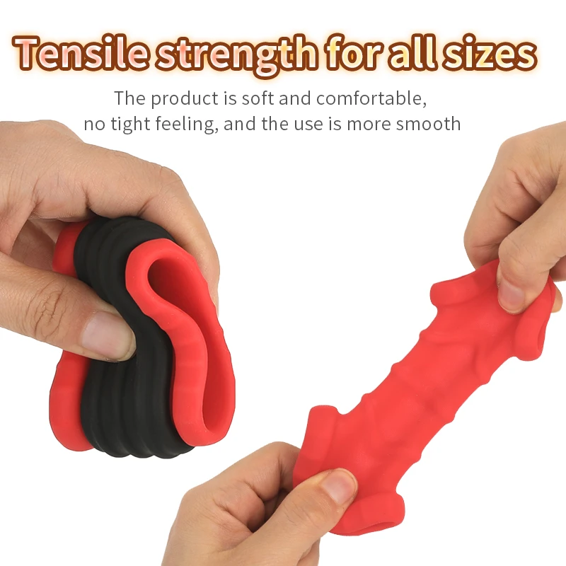 2 in 1 Penis Ring Ball Stretcher Scrotum Bondage Silicone Cock Ring Double Lock Sperm Ring Penis Cage Scrotal Stretcher Adults