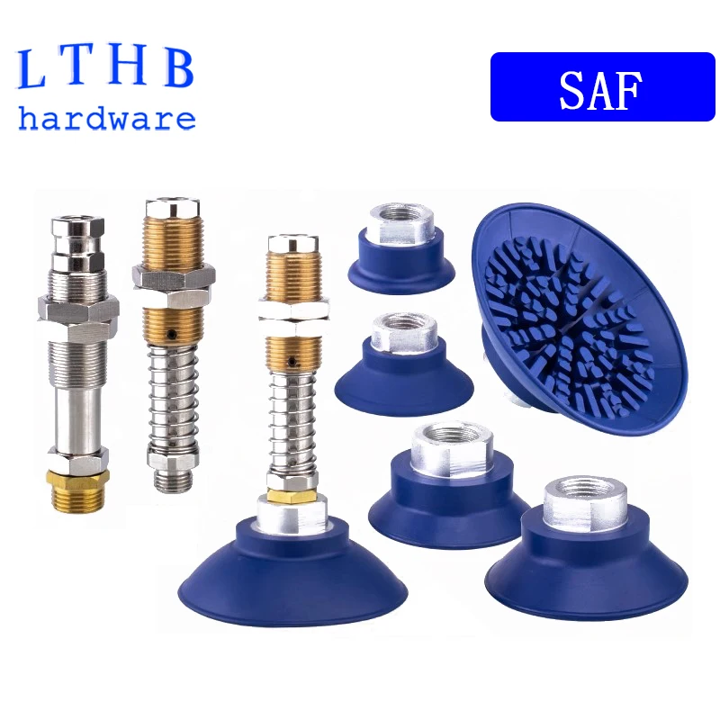 Pneumatic Robotic Vacuum Suction Cups SAF30/40/50/60/80/100/125 Single Layer Corrugated Sucker NBR Industrial Automation Parts
