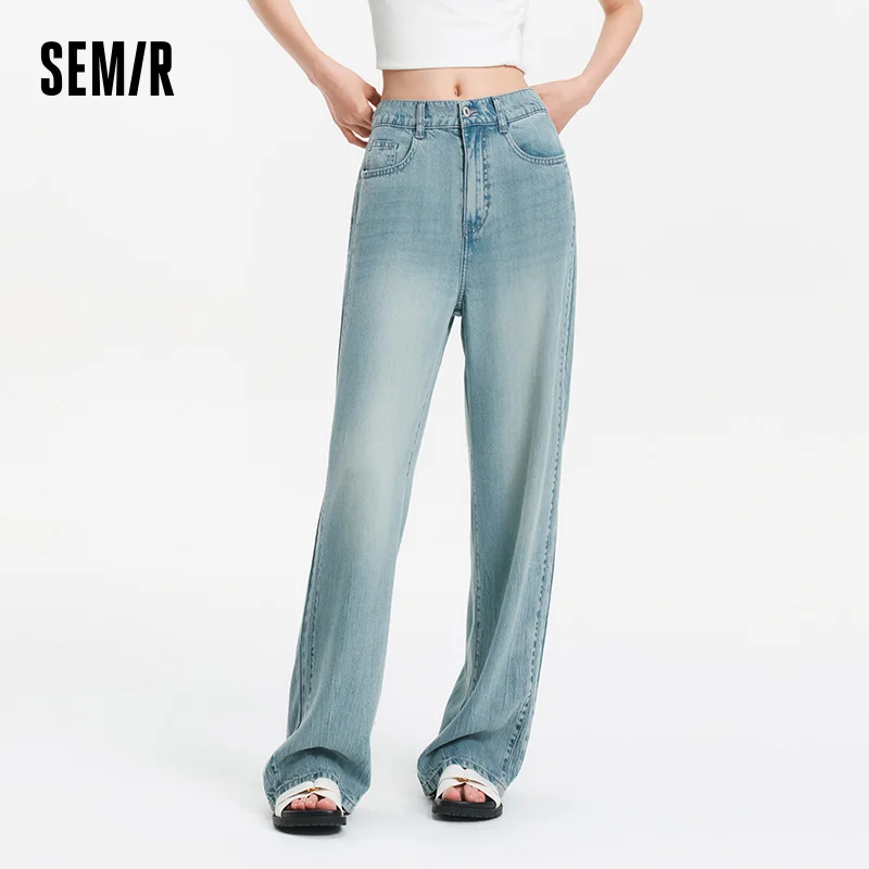 

Semir Jeans Women Slimming Pants 2025 New Summer Wide Leg High Waist Stretchy