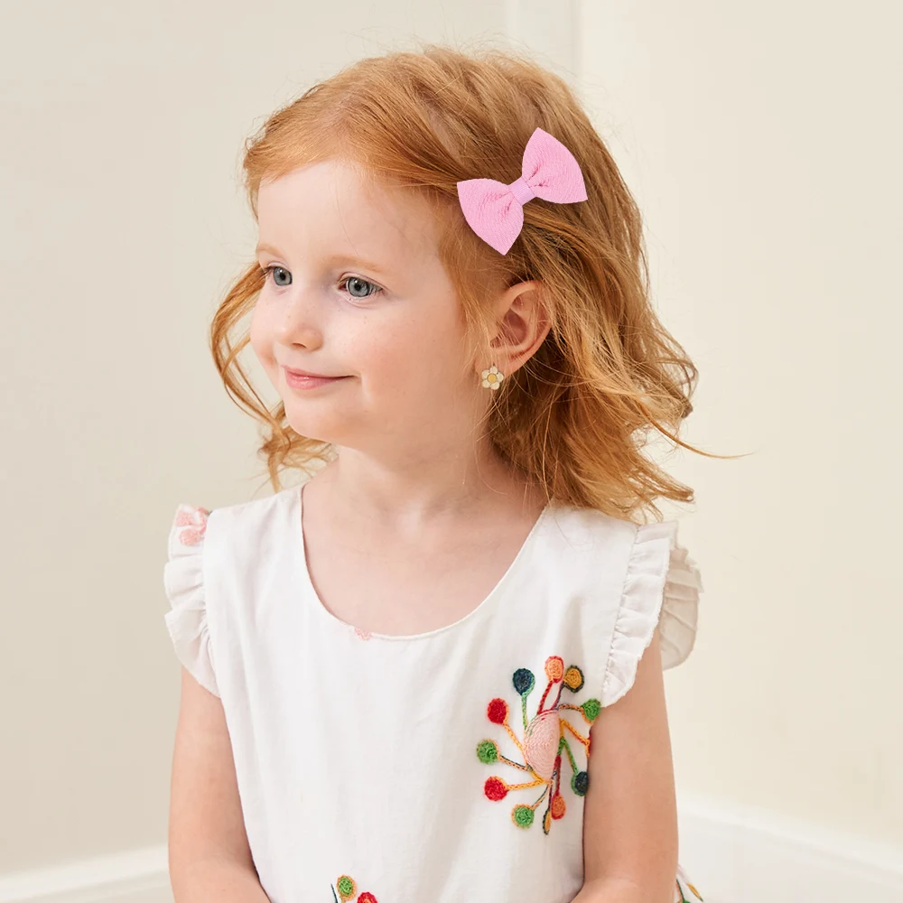 40 قطعة لون عشوائي القوس القوس مع مشبك شعر للفتيات جديد أغطية الرأس غطاء الرأس دبوس الشعر المشابك لطيف إكسسورات شعر الأطفال