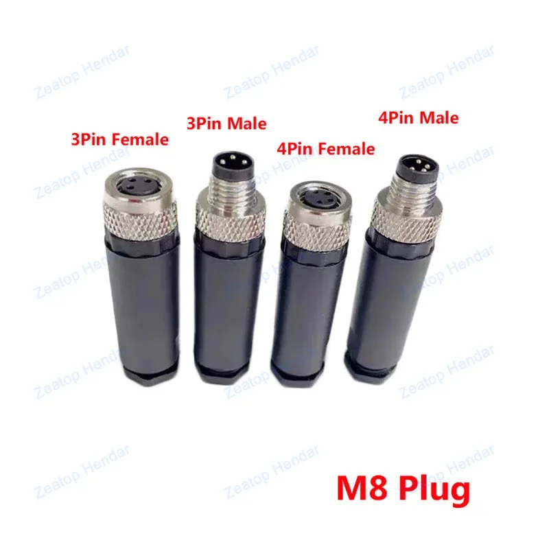 مسمار معدني M8 مع قابس زاوية مستقيم ، مقبس ذكور وإناث ، مقبس ، مستشعر طيران ، موصل مقاوم للماء IP67 ، 3 دبوس ، 4 دبوس ، 5 دبوس ، 6 دبوس ، 8 دبوس ، 1 #2
