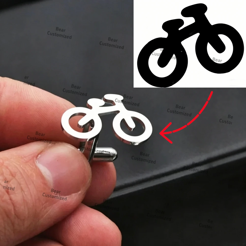 Men Custom Logo Tie Clip Cufflinks Brooch Set Personalized Initials Lapel Pin Groomsmen Wedding Party Business Suit Accessories view 5