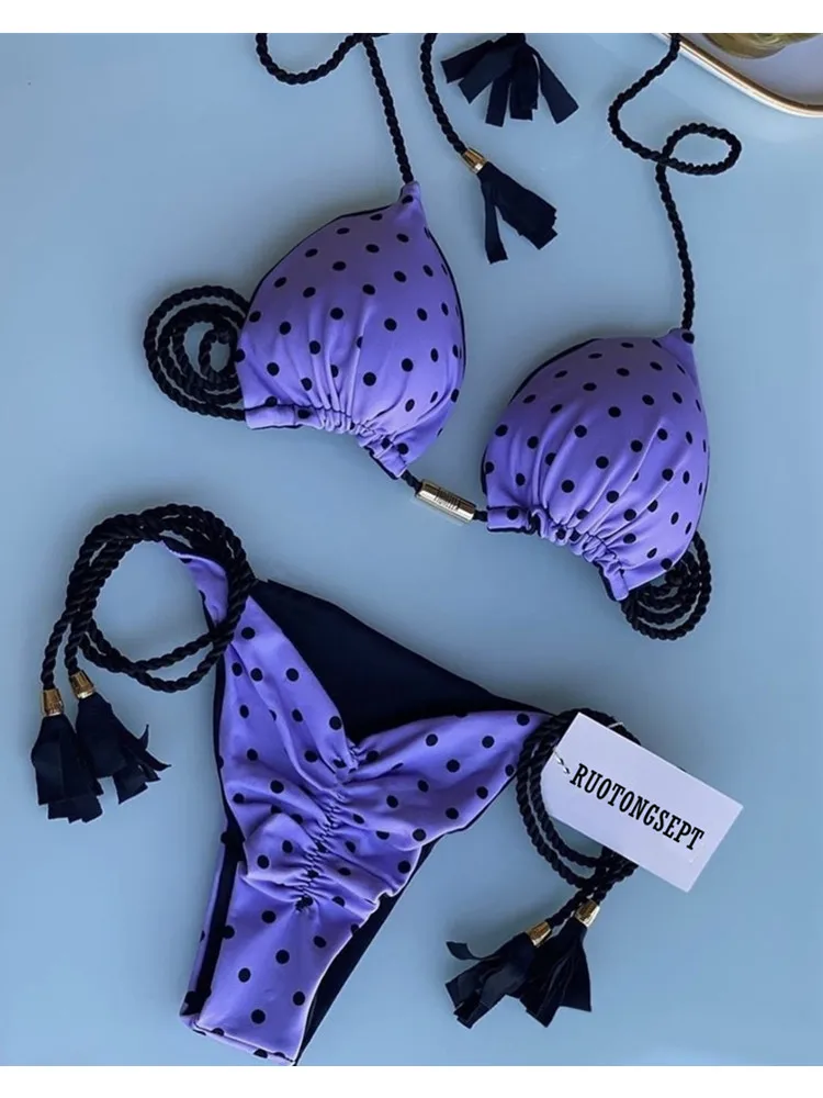 2022 verão sexy micro conjunto de biquíni push up banho feminino biquíni brasileiro maiô halter biquini férias praia maiô