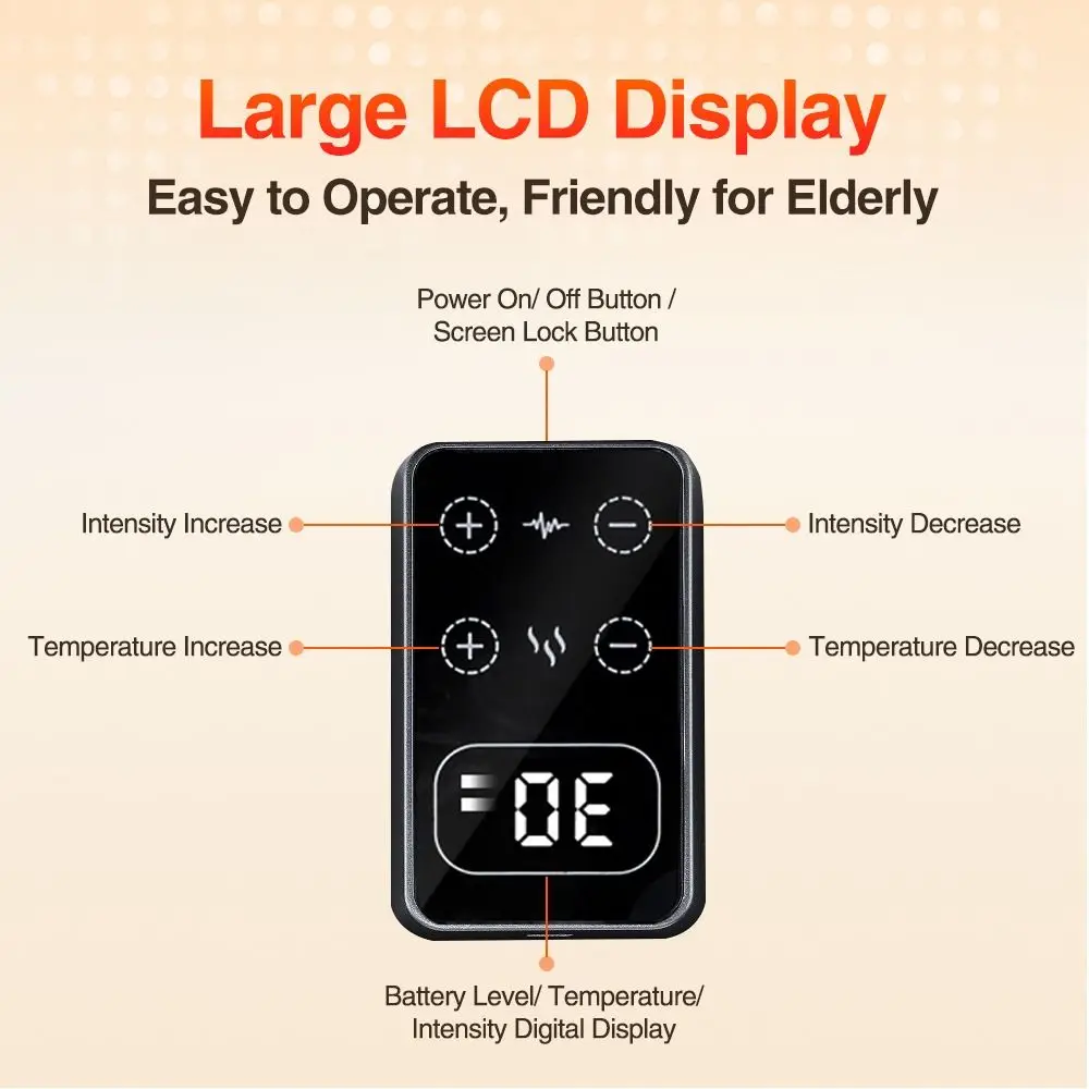 

5 Gears Eletric Knee Massager Rechargeable Relief Fatigue Heat Knee Massage Brace Multifunction Knee Joint Massager