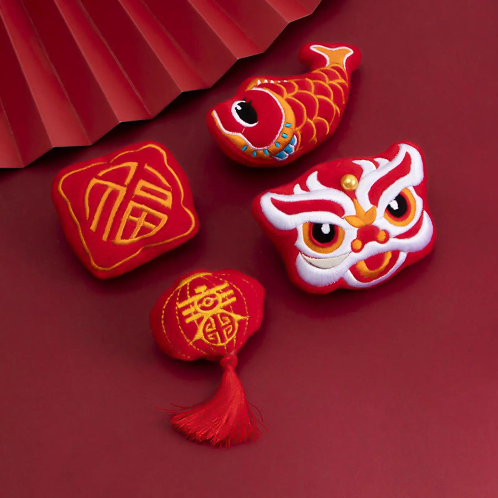 Animal Brooch Pin Lapel Pin Novelty Welcome New Year Chinese Stuffed Badge Jewelry for Shoes Backpack Coat Clothing Souvenir