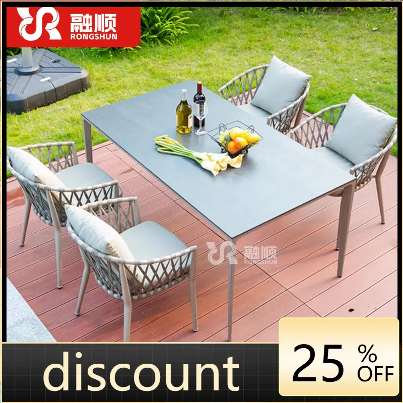 LH outdoor tables and chairs leisure courtyard balcony rattan terrace sunscreen waterproof rattan chair