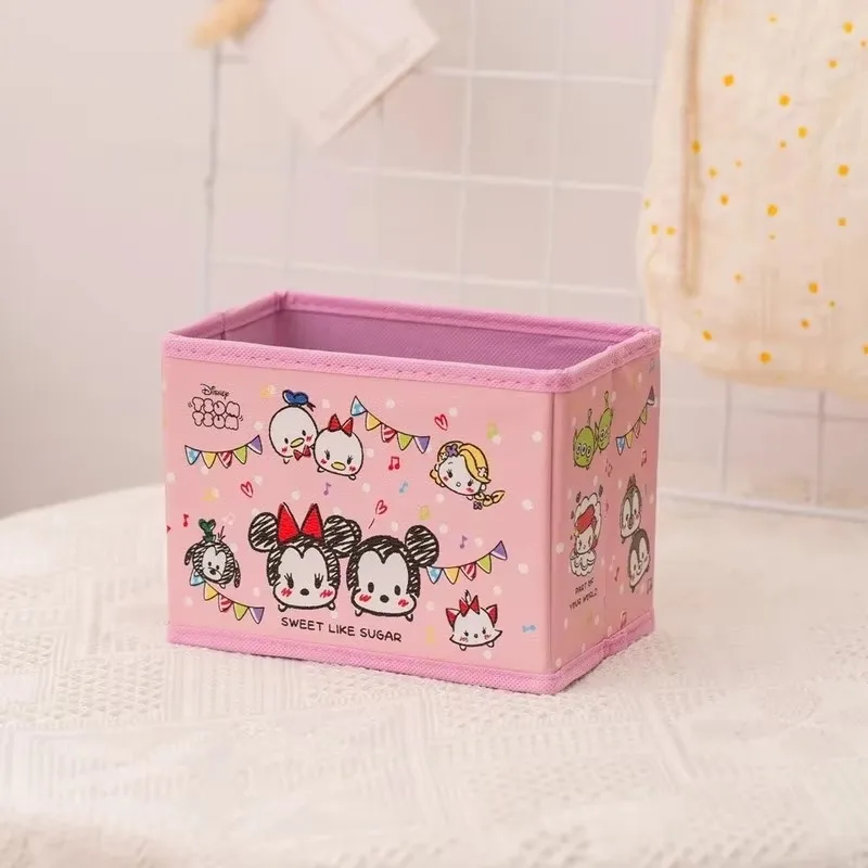 Disney Stitch Desktop Storage Box Anime Large Capacity Folding Desktop Room Neat Storage Cosmetic Student Mini Box Birthday Gift - Image 4