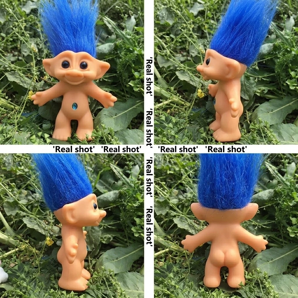6pcs Troll Doll Collector's Set Gem - Bellied Mini Pvc Dolls 10cm Vintage Retro Small Doll & Collectible Gift For Kids
