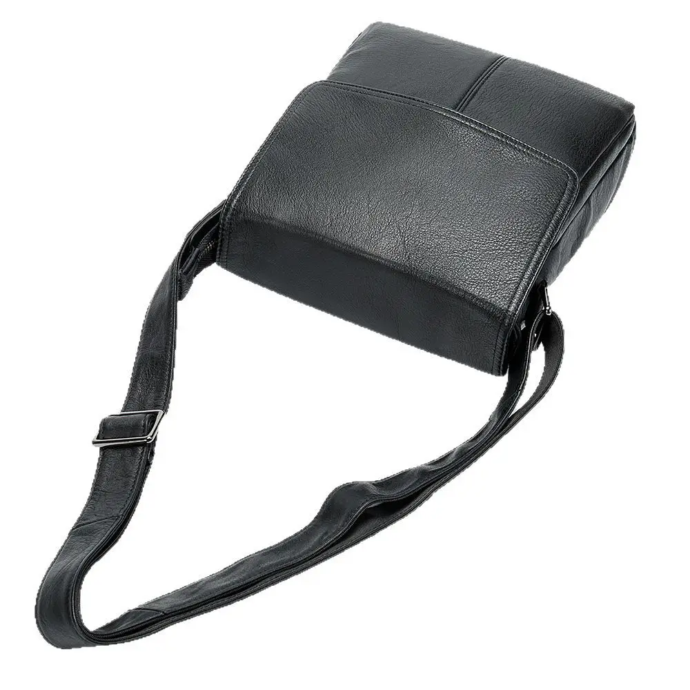 100% حقيبة كتف جلدية للرجال حقيبة جلد طبيعي أسود للرجال مصمم حقائب جلدية حقائب ساعي مموهة حقائب اليد