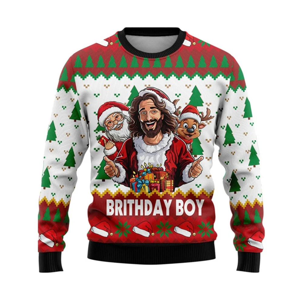 

Jesus Christian Unisex Ugly Christmas Sweater Men Women Clothes Harajuku Fashion Male Crewneck Streetwear Casual Man Pullovers