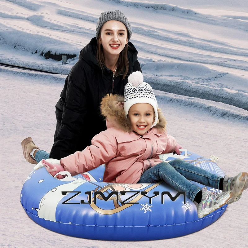 

PVC Inflatable Ski Ring Ski Tire Polar Bear Snowboard Sled Grass Skating 36 Inches Winter Sport Tools