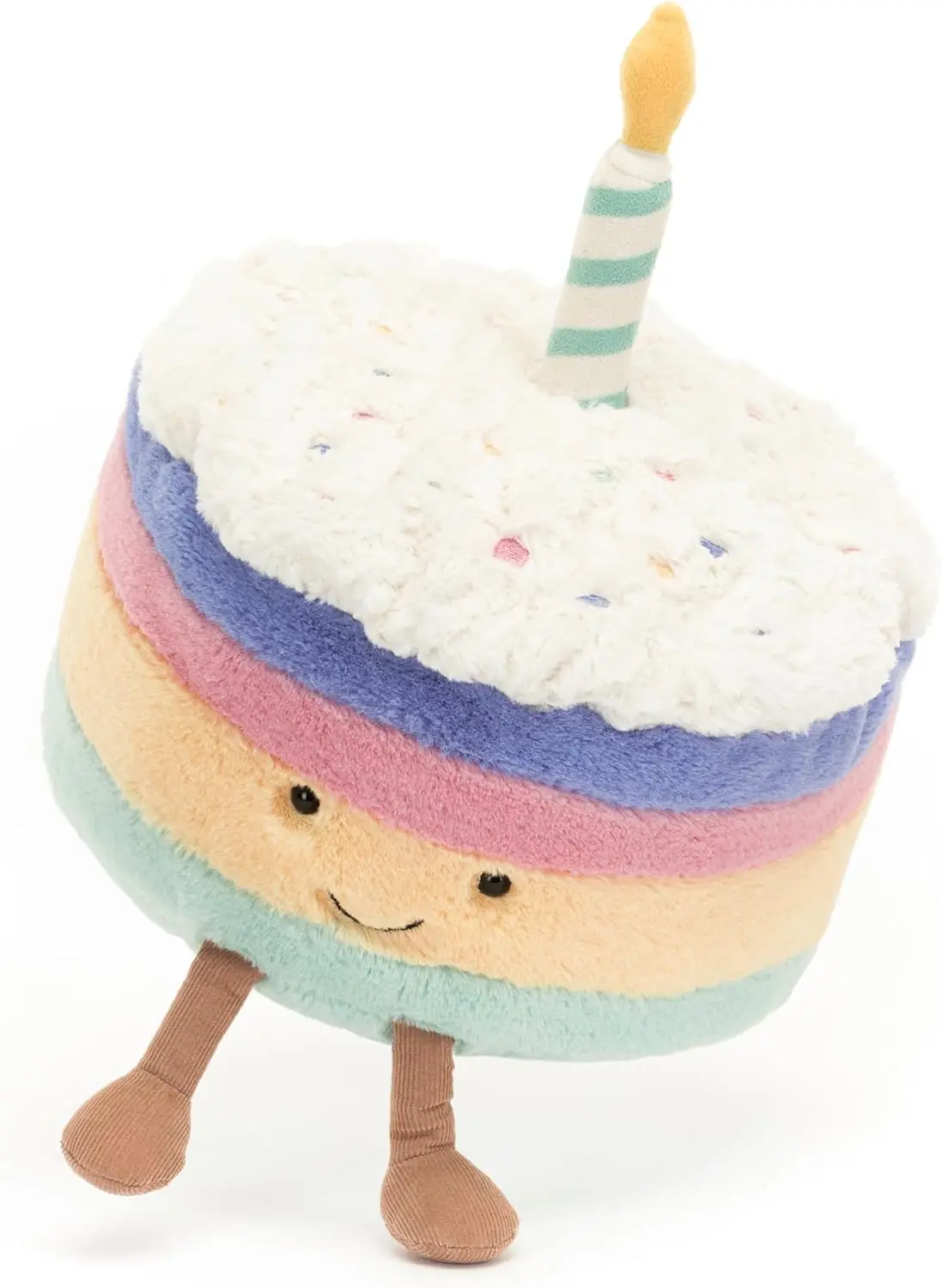 Regenboog verjaardagstaart knuffel 6 inch amuseables gevuld dessert zachte vulling cadeau voor alle leeftijden schattig en knuffelig