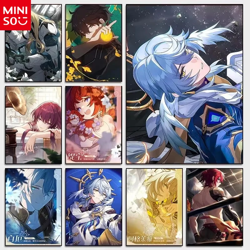 

MINISO Oil Painting By Numbers Honkai Star Rail Anime Kafka Character wall art home living room bedroom bar aesthetic decor