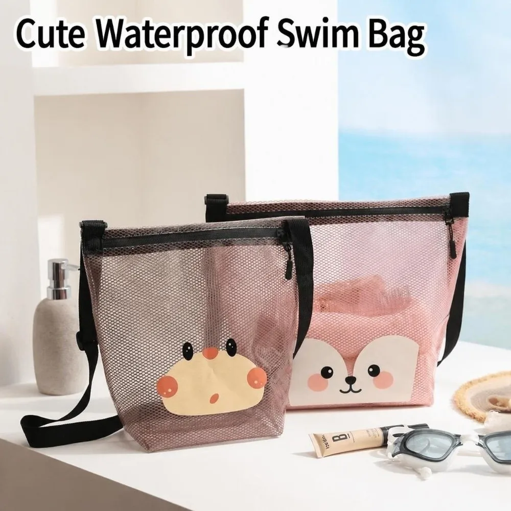 Portable Waterproof Transparent Makeup Bag Crossbody Large Capacity Waterproof Storage Bag PVC Gym Swim Bag Travel