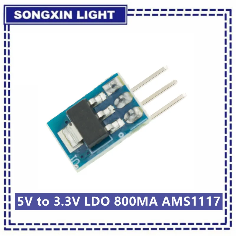 1Pcs New LDO 800MA DC 5V to 3.3V Step-Down Power Supply Module - AMS1117 Module AMS1117-3.3 Module