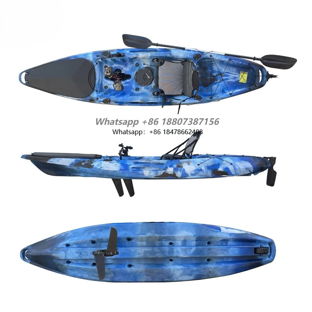 

2024 Hot Sale Single Water Pedal Kayak High Quality Fishing Boat with Optional Motor