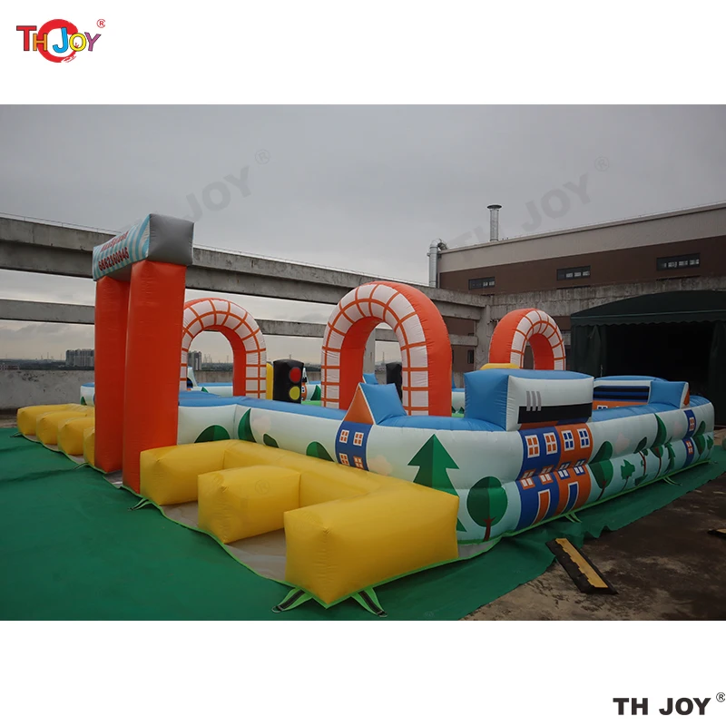 대형 풍선 스피드웨이 고카트 레이싱 트랙 풍선 디디 범퍼카 RC 레이싱 트랙