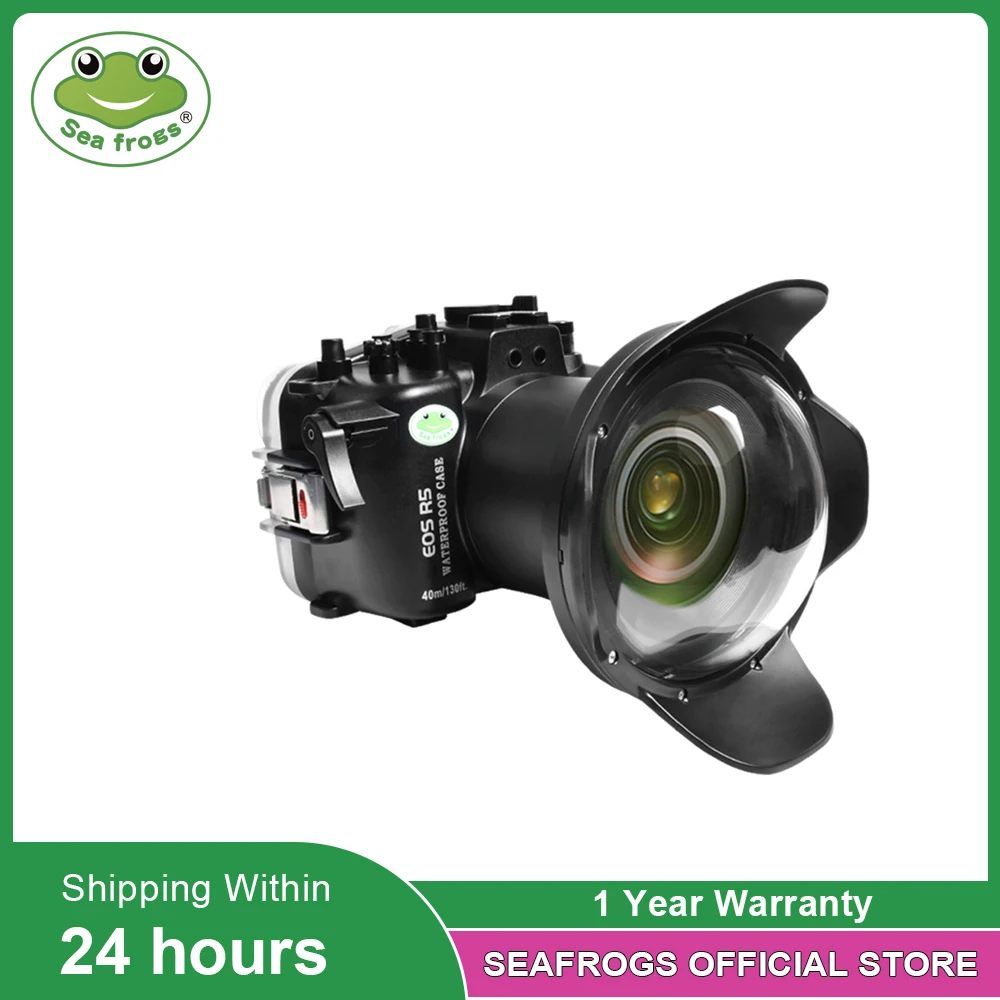 

Seafrogs IPX8 For EOS Canon R5 Professional Waterproof Diving Housing Underwater 40m/130fit Swimming Surfing Drifting Diving