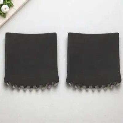 Almohadillas para pies de escalera antideslizantes, cubiertas de repuesto de goma resistentes al desgaste, accesorios de escalera para herramientas de construcción de uso seguro, color negro, 2 uds.
