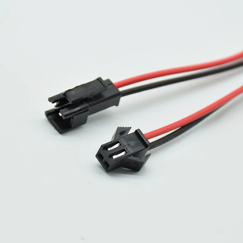 10pcs/5Pairs 15cm Long JST SM 2Pins Plug Male to Female Wire Connector cable pigtail Plug 22AWG