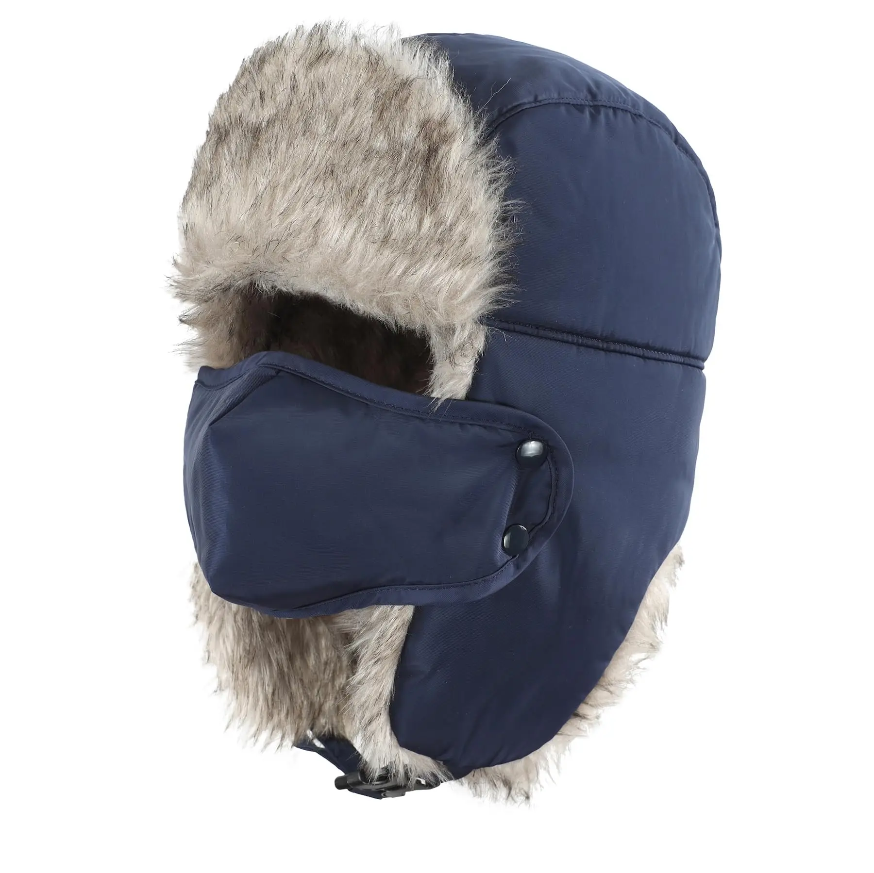 Chapéu Ushanka de Inverno para Homens e Mulheres com Protetor de Orelhas e Máscara à Prova de Vento