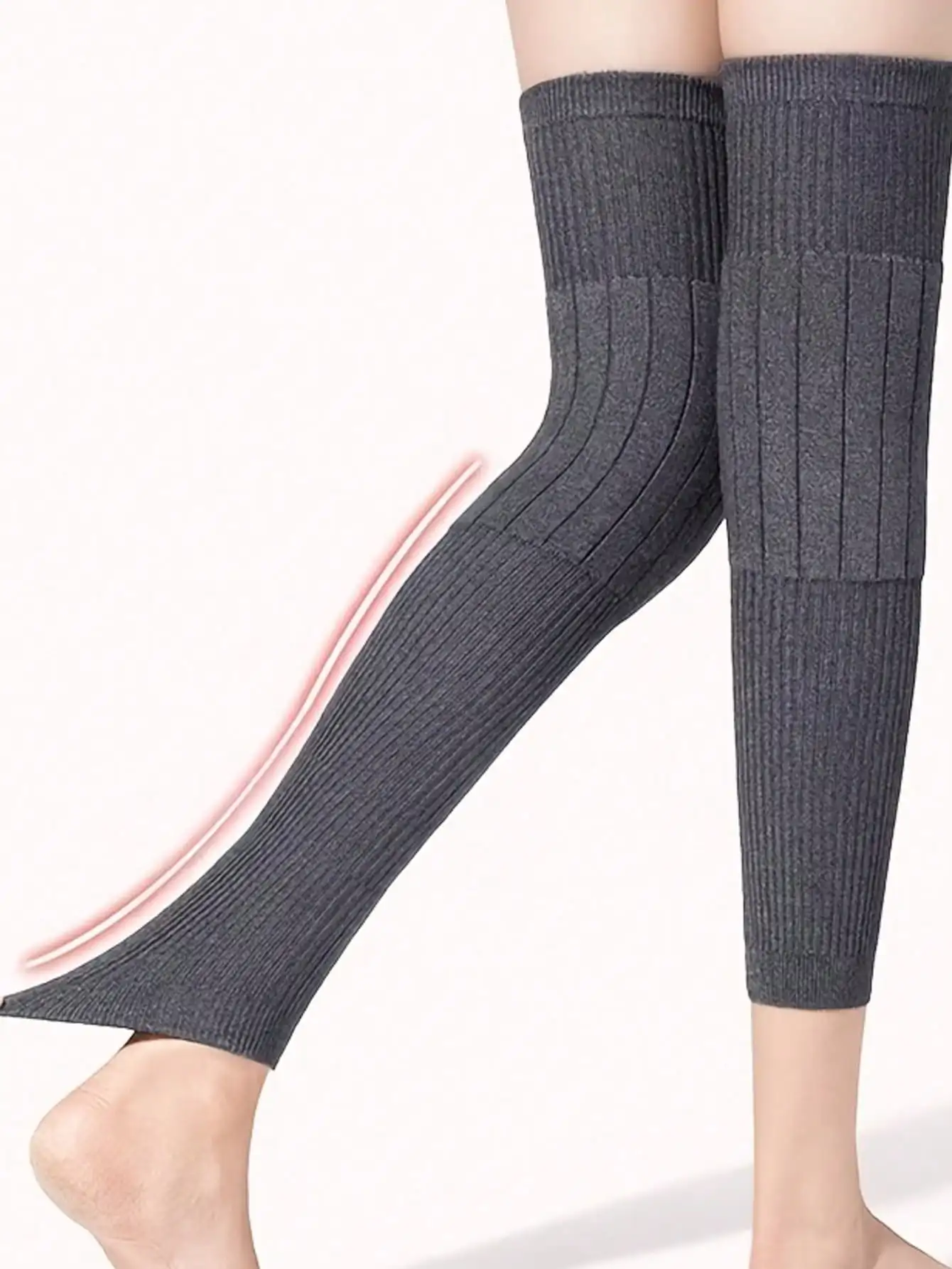 남녀노소 가을 겨울용 따뜻하고 방한 기능이 있는 노인용 다리 워머, 추위로부터 종아리 보호를 위한 특수 두꺼운 무릎 패드