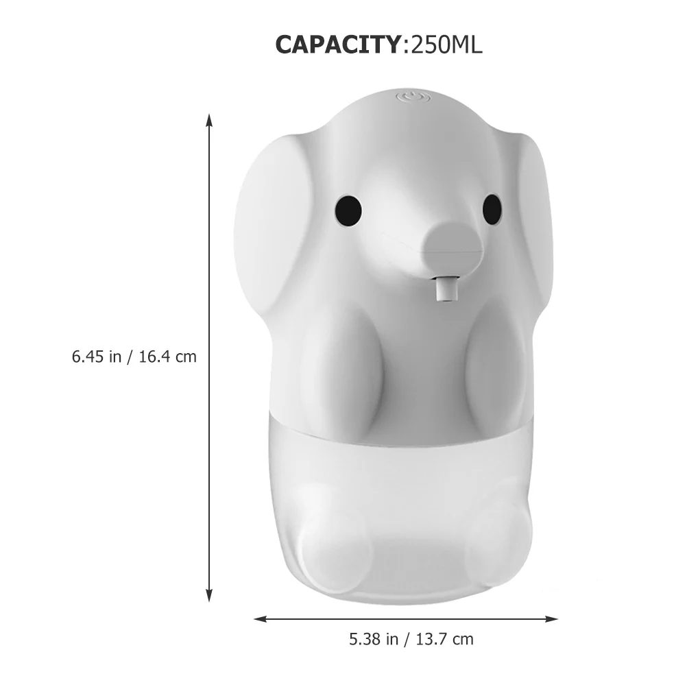

250ML Pink Elephant USB Automatic Soap Dispenser Desktop Wall Mount Reusable Refillable ABS PP Kitchen