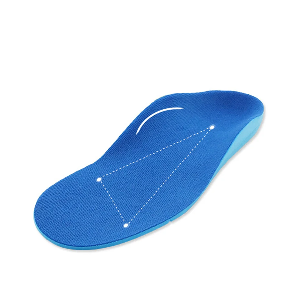 

1Pair Kids Non-Slid Flatfoot Orthotic Inserts Blue 19- Arch Supports Correction Cushions for Boys Girls Long Walking