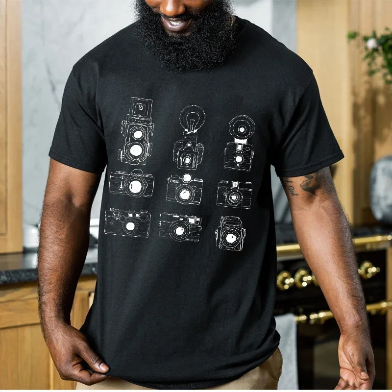Camera Lover Shirt for Men Photography Print T-shirt Women Men Tshirt Photography Lover Shirt Funny Camera T Shirt Men Clothing