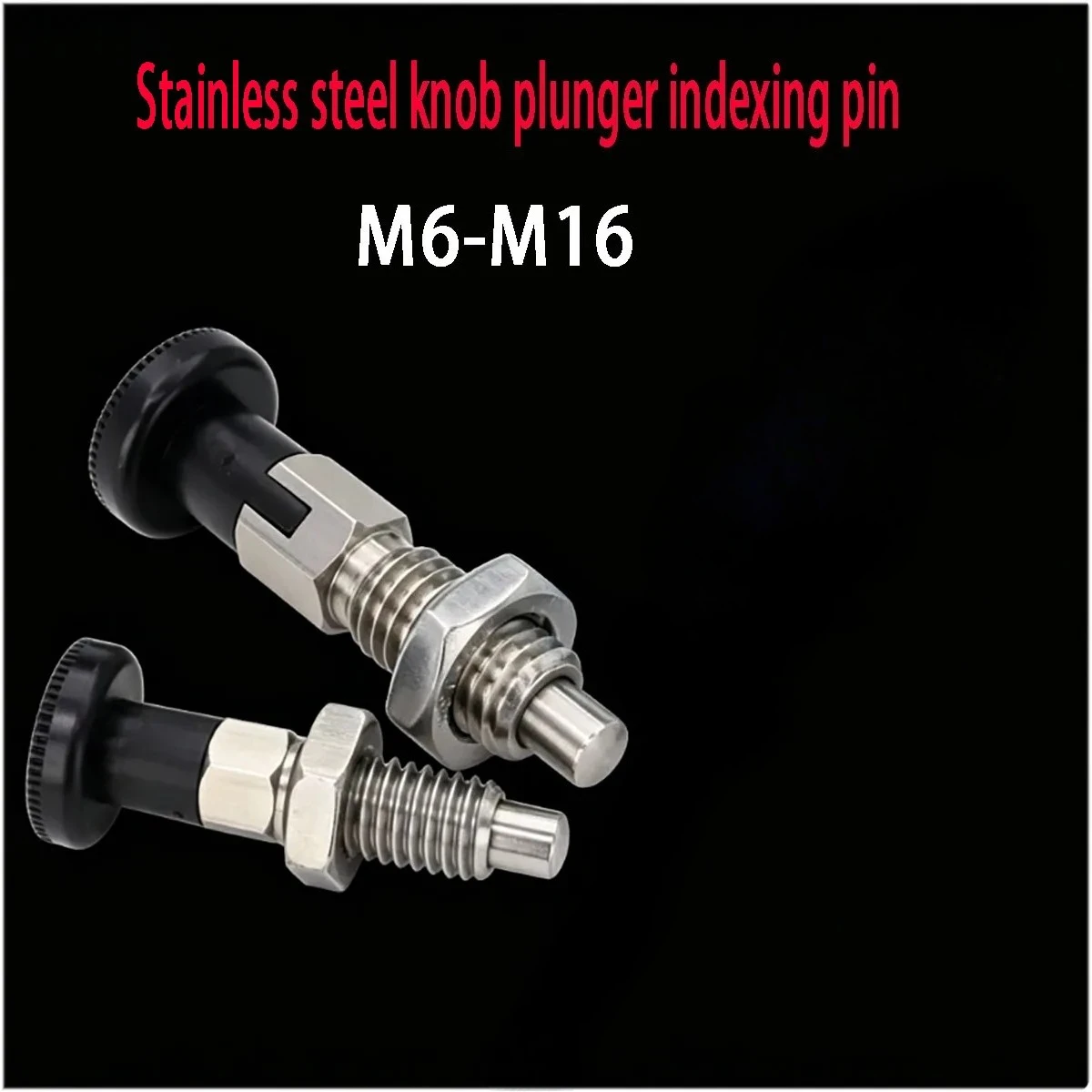 Stainless Steel Knob Plunger Indexing Pin Self-locking Reset Type Spring Positioning Locating Pin 6-M16