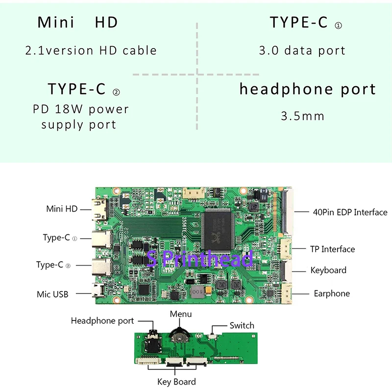 HDMIタイプCコントローラーボード,互換性のある15.6 "1920x1080 NV156FHM-T10 NV156FHM-T00 b156hak03.0 nv156fhm,新規