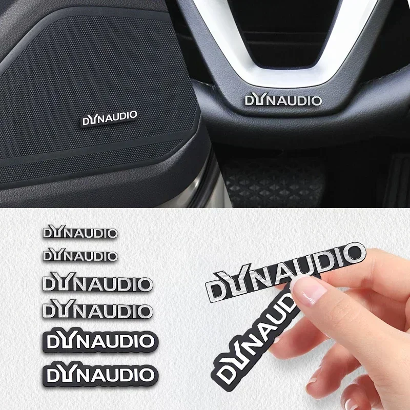 5pcs/10pcs high-quality Metal Dynaudio logo car Hi-Fi Speaker audio Speaker Badge stereo Emblem sticker letter accessories