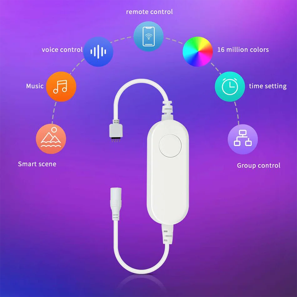 Zigbee Tuya DC5V -24V 5050 RGB/RGBW/RGBCCT/CCT/Dimmer Smart LED Strip Controller APP/Controllo vocale per Echo Plus/SmartThings